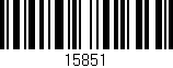 Código de barras (EAN, GTIN, SKU, ISBN): '15851'