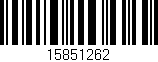 Código de barras (EAN, GTIN, SKU, ISBN): '15851262'