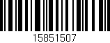 Código de barras (EAN, GTIN, SKU, ISBN): '15851507'
