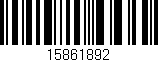 Código de barras (EAN, GTIN, SKU, ISBN): '15861892'