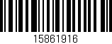 Código de barras (EAN, GTIN, SKU, ISBN): '15861916'