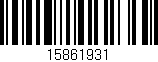 Código de barras (EAN, GTIN, SKU, ISBN): '15861931'