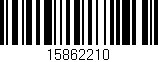 Código de barras (EAN, GTIN, SKU, ISBN): '15862210'
