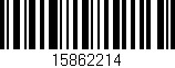 Código de barras (EAN, GTIN, SKU, ISBN): '15862214'