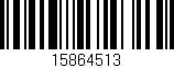 Código de barras (EAN, GTIN, SKU, ISBN): '15864513'