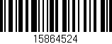 Código de barras (EAN, GTIN, SKU, ISBN): '15864524'