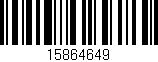 Código de barras (EAN, GTIN, SKU, ISBN): '15864649'
