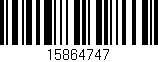 Código de barras (EAN, GTIN, SKU, ISBN): '15864747'