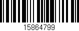 Código de barras (EAN, GTIN, SKU, ISBN): '15864799'