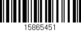 Código de barras (EAN, GTIN, SKU, ISBN): '15865451'