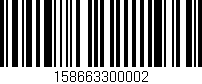 Código de barras (EAN, GTIN, SKU, ISBN): '158663300002'