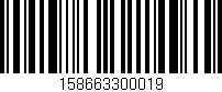 Código de barras (EAN, GTIN, SKU, ISBN): '158663300019'