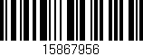 Código de barras (EAN, GTIN, SKU, ISBN): '15867956'