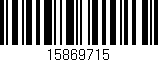 Código de barras (EAN, GTIN, SKU, ISBN): '15869715'
