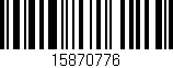 Código de barras (EAN, GTIN, SKU, ISBN): '15870776'