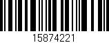 Código de barras (EAN, GTIN, SKU, ISBN): '15874221'