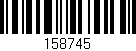 Código de barras (EAN, GTIN, SKU, ISBN): '158745'