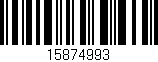 Código de barras (EAN, GTIN, SKU, ISBN): '15874993'