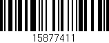 Código de barras (EAN, GTIN, SKU, ISBN): '15877411'