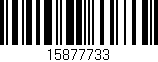 Código de barras (EAN, GTIN, SKU, ISBN): '15877733'