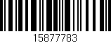 Código de barras (EAN, GTIN, SKU, ISBN): '15877783'