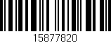 Código de barras (EAN, GTIN, SKU, ISBN): '15877820'