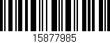 Código de barras (EAN, GTIN, SKU, ISBN): '15877985'