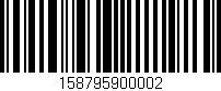 Código de barras (EAN, GTIN, SKU, ISBN): '158795900002'