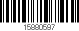 Código de barras (EAN, GTIN, SKU, ISBN): '15880597'