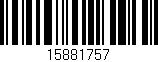 Código de barras (EAN, GTIN, SKU, ISBN): '15881757'