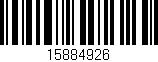 Código de barras (EAN, GTIN, SKU, ISBN): '15884926'