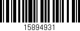 Código de barras (EAN, GTIN, SKU, ISBN): '15894931'