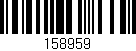 Código de barras (EAN, GTIN, SKU, ISBN): '158959'