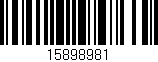 Código de barras (EAN, GTIN, SKU, ISBN): '15898981'