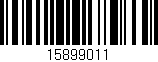 Código de barras (EAN, GTIN, SKU, ISBN): '15899011'