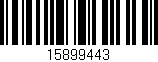 Código de barras (EAN, GTIN, SKU, ISBN): '15899443'