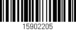 Código de barras (EAN, GTIN, SKU, ISBN): '15902205'