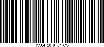 Código de barras (EAN, GTIN, SKU, ISBN): '15904_26_0_UNICO'