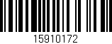 Código de barras (EAN, GTIN, SKU, ISBN): '15910172'