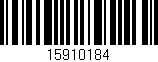 Código de barras (EAN, GTIN, SKU, ISBN): '15910184'
