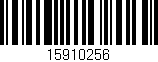 Código de barras (EAN, GTIN, SKU, ISBN): '15910256'