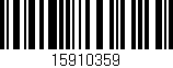 Código de barras (EAN, GTIN, SKU, ISBN): '15910359'