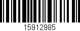 Código de barras (EAN, GTIN, SKU, ISBN): '15912985'