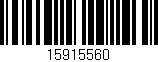 Código de barras (EAN, GTIN, SKU, ISBN): '15915560'