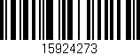 Código de barras (EAN, GTIN, SKU, ISBN): '15924273'