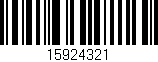 Código de barras (EAN, GTIN, SKU, ISBN): '15924321'