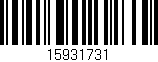 Código de barras (EAN, GTIN, SKU, ISBN): '15931731'