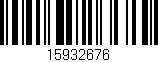 Código de barras (EAN, GTIN, SKU, ISBN): '15932676'