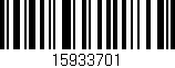 Código de barras (EAN, GTIN, SKU, ISBN): '15933701'