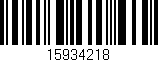 Código de barras (EAN, GTIN, SKU, ISBN): '15934218'